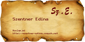 Szentner Edina névjegykártya